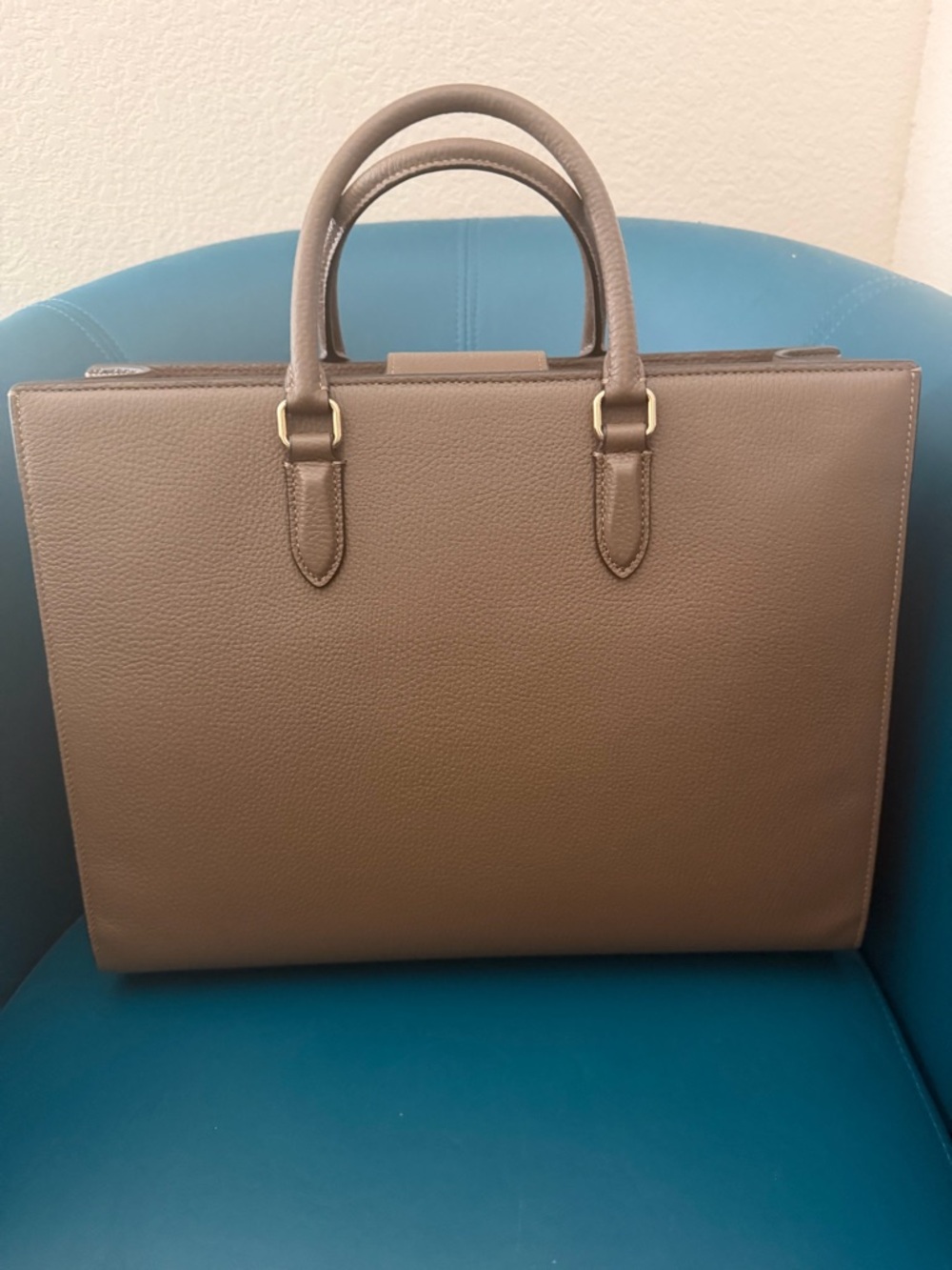 EUC Coach Maggie Stone Brown Leather Tote Bag - Structured Satchel - Picture 3 of 7